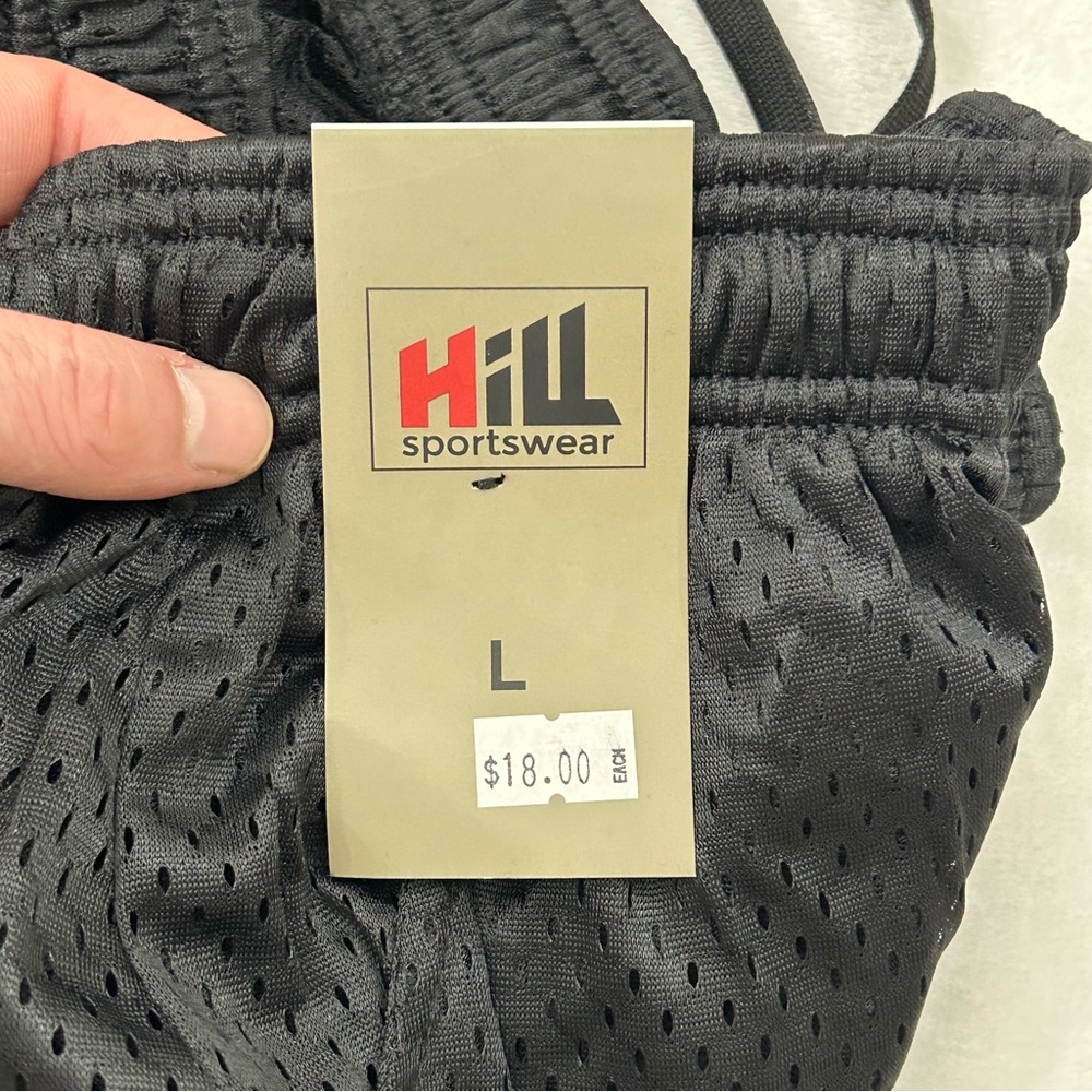 Hill Sportswear Black Mesh Athletic Basketball Active Gym Workout lounge Shorts - Picture 7 of 10